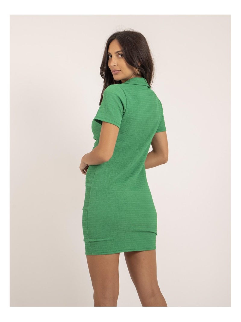 Robe chemise courte IRIKI Vert foncé - Kiabi
