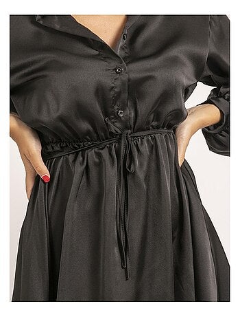 Robe chemise courte satin IVERSE