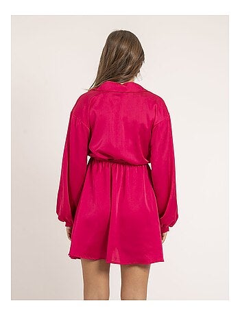 Robe chemise courte satin IVERSE