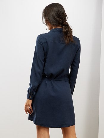 Robe chemise de maternité en lyocell - Kiabi