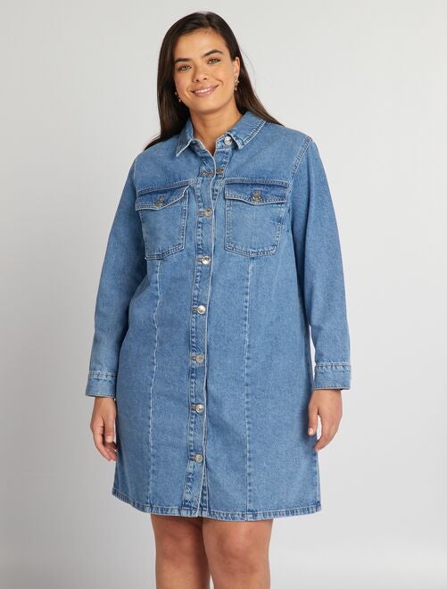 Robe Chemise En Jean Forever 21 Taille S - Neuve Avec étiquettes, Décontractée, Manches Courtes