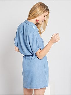 Robe chemise en lyocell - Kiabi