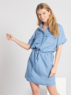 Robe chemise en lyocell - Kiabi