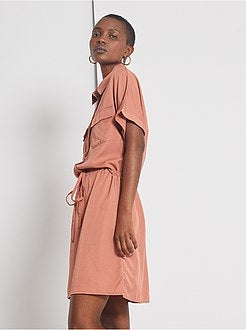 Robe chemise en lyocell - Kiabi