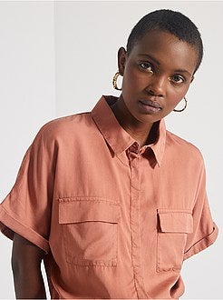 Robe chemise en lyocell - Kiabi