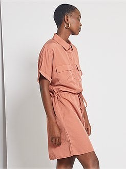 Robe chemise en lyocell - Kiabi
