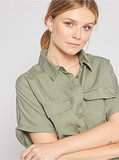 Robe chemise en lyocell - Kiabi