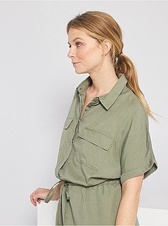 Robe chemise en lyocell - Kiabi