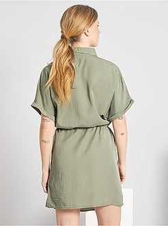 Robe chemise en lyocell - Kiabi