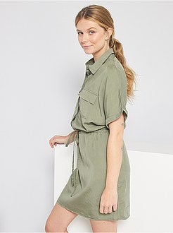 Robe chemise en lyocell - Kiabi
