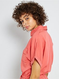 Robe chemise en lyocell - Kiabi