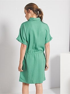 Robe chemise en lyocell - Kiabi
