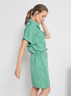 Robe chemise en lyocell - Kiabi