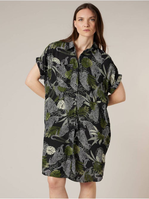 Robe chemise femme fluide 'Deeluxe' - Kiabi