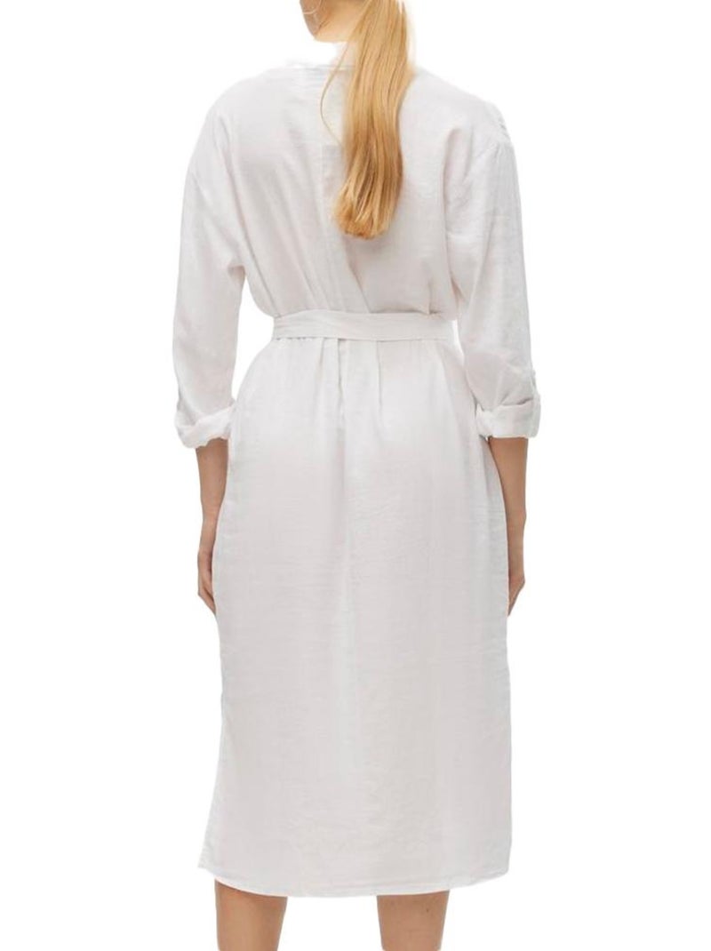 Robe Chemise Femme Vero Moda Linn Blanc - Kiabi