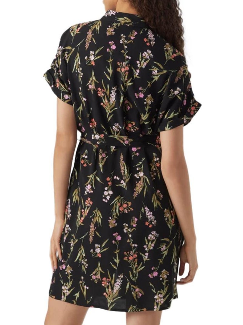 Robe Chemise Femme Vero Moda Noir Multicolore - Kiabi