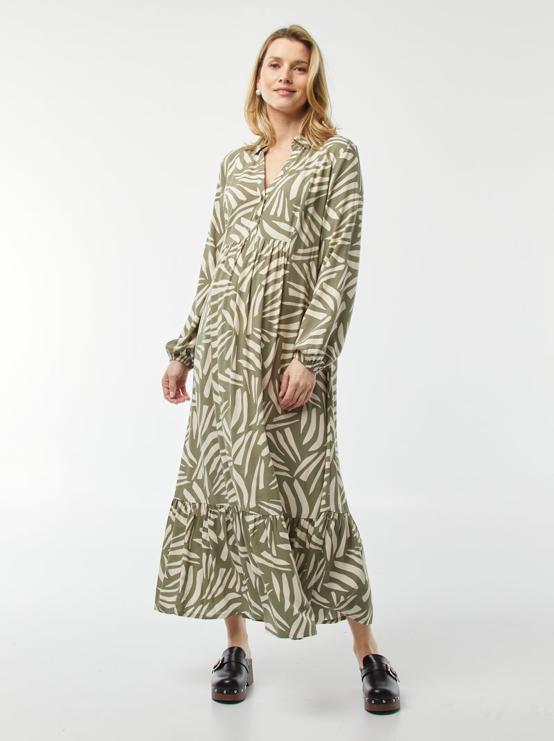 Robe chemise grossesse KAKI - Kiabi