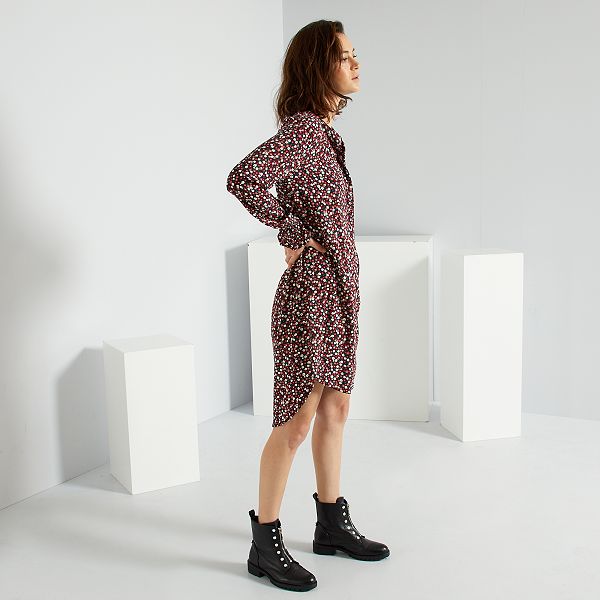 robe chemise a fleur