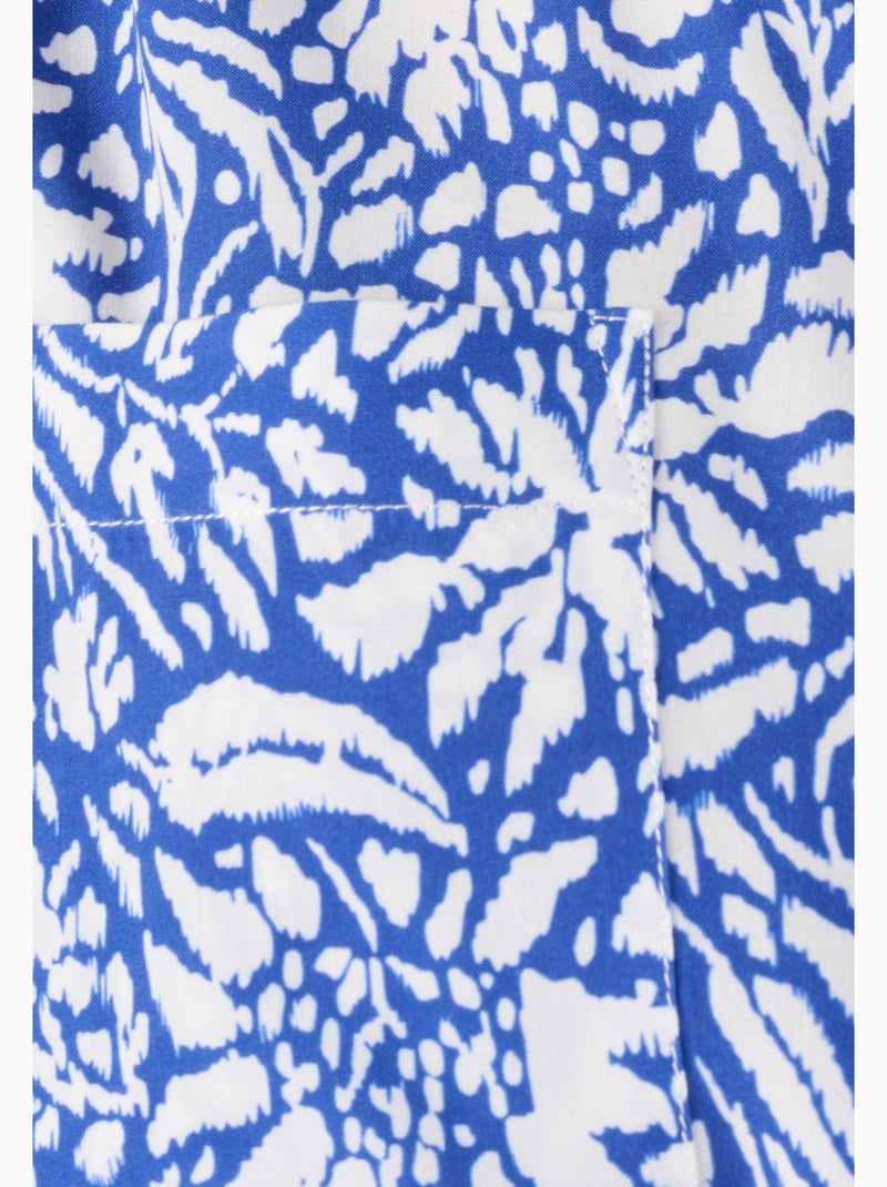 Robe-chemise imprimée Climatyl - Damart Bleu - Kiabi