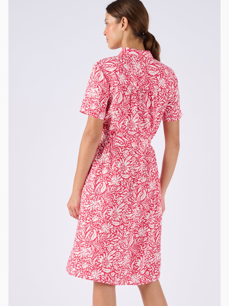 Robe-chemise imprimée Climatyl - Damart Rose - Kiabi