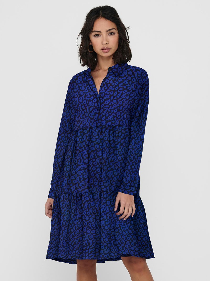 Robe chemise 'JDY' Bleu - Kiabi