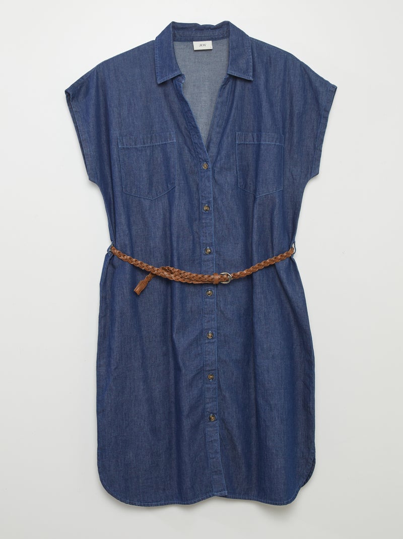 Robe chemise 'JDY' Bleu - Kiabi