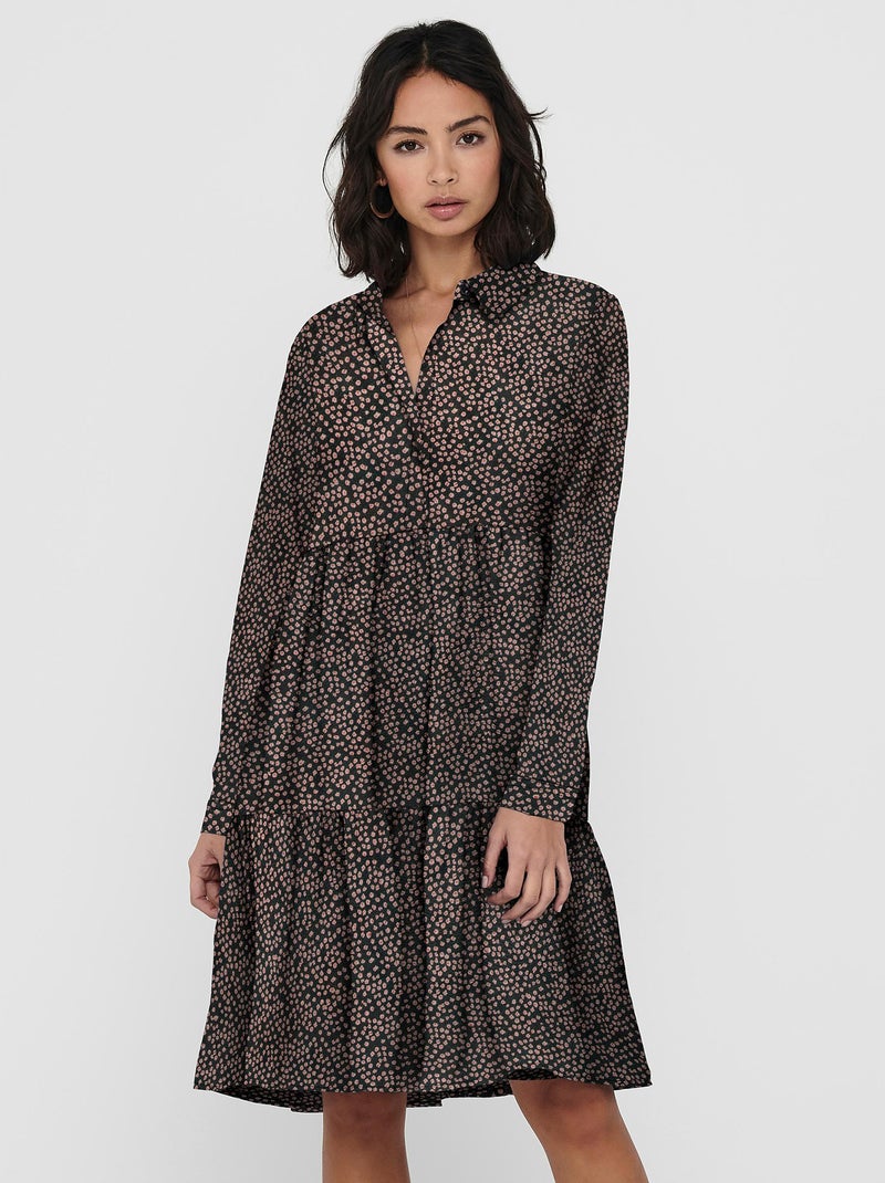 Robe chemise 'JDY' Noir - Kiabi