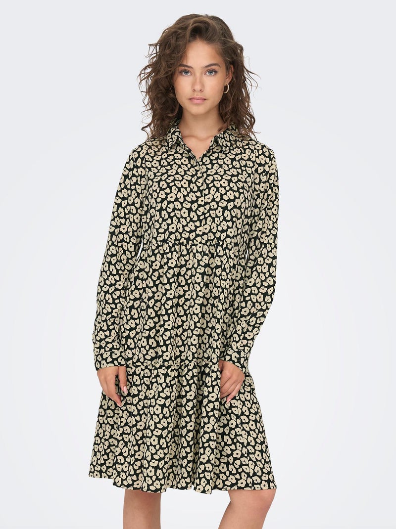 Robe chemise 'JDY' Noir - Kiabi