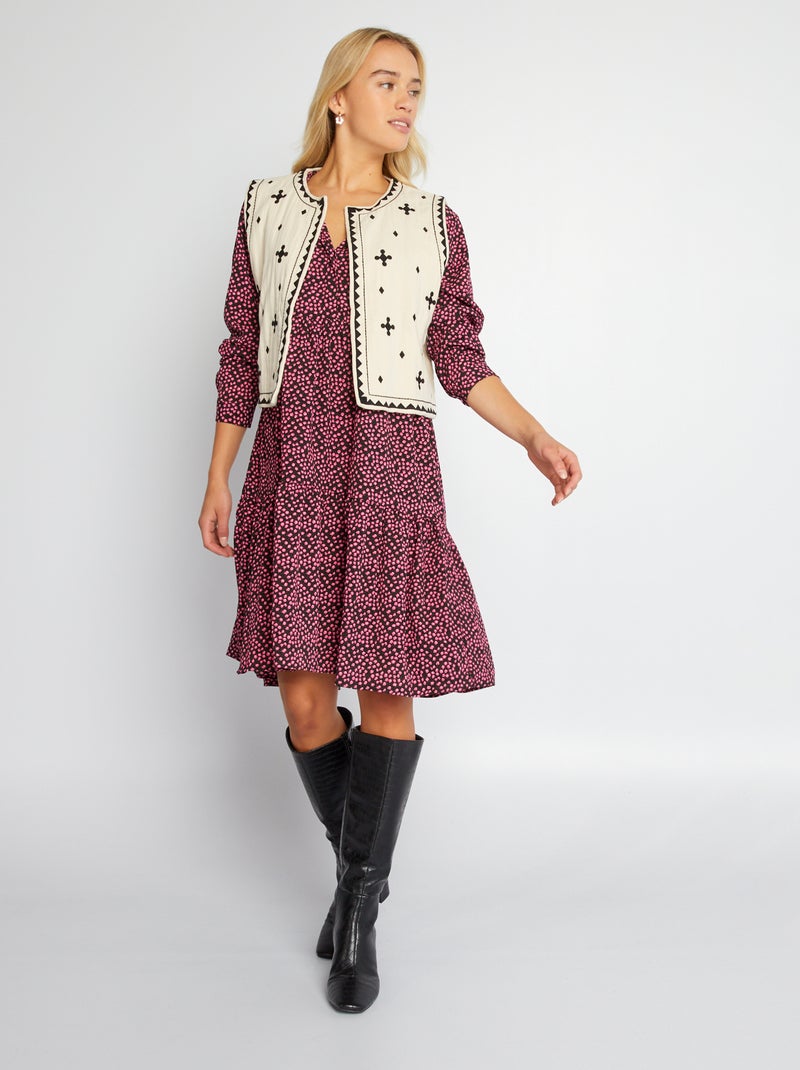 Robe chemise 'JDY' Violet - Kiabi
