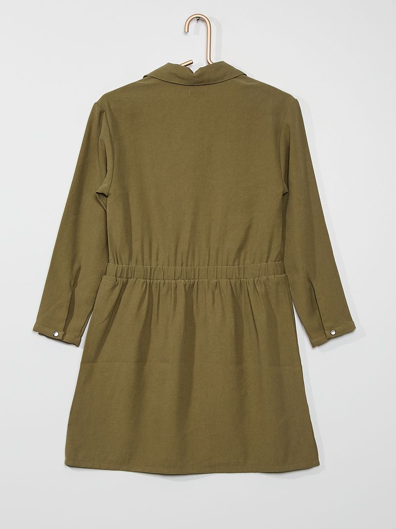 Robe chemise kaki discount h&m