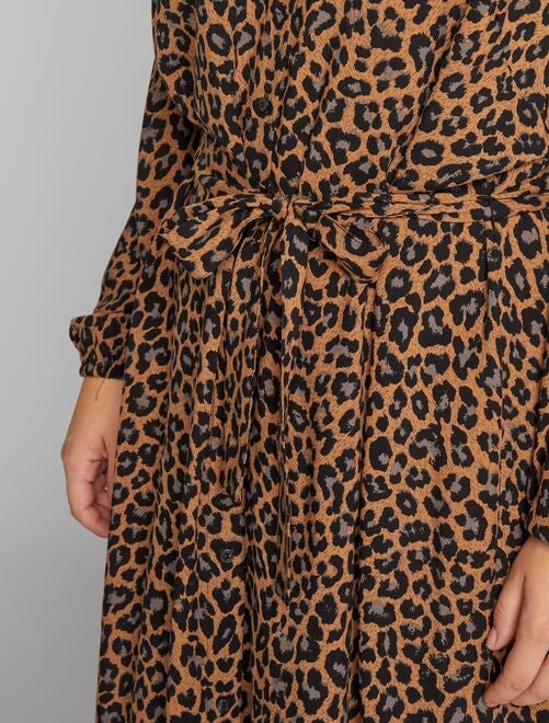 Robe chemise 'léopard' 'Only Carmakoma' - Kiabi