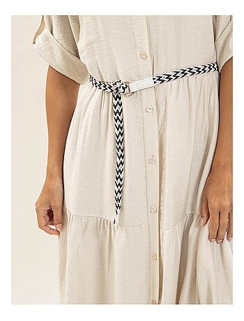 Robe chemise longue avec ceinture ITONIA