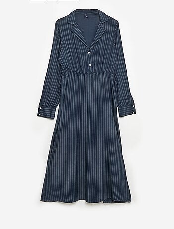 Robe chemise longue facile à enfiler