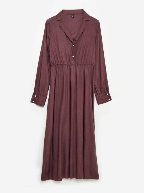 Robe chemise longue facile à enfiler - Kiabi Robe chemise longue facile à enfiler - Kiabi
