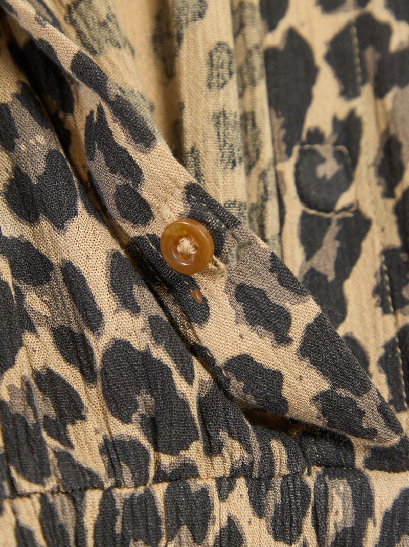 Robe chemise longue léopard - collection facile à enfiler Léopard - Kiabi