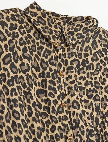 Robe chemise longue léopard - So Easy