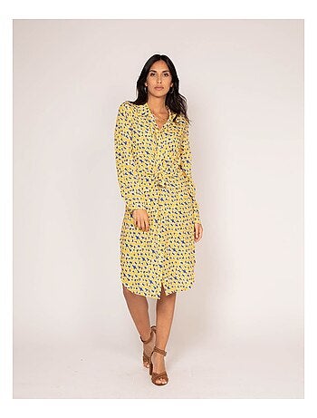 Robe chemise longue motifs IGIRL