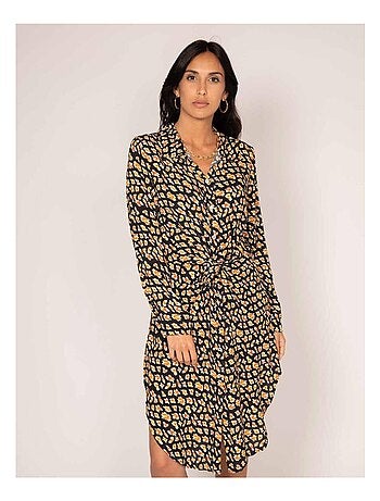 Robe chemise longue motifs IGIRL