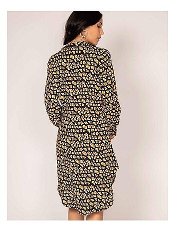 Robe chemise longue motifs IGIRL