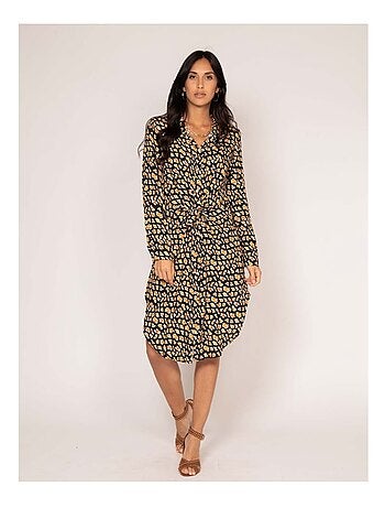 Robe chemise longue motifs IGIRL