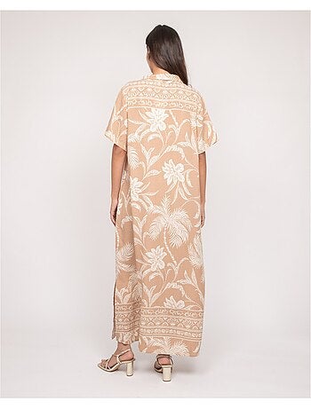 Robe chemise longue motifs iliago