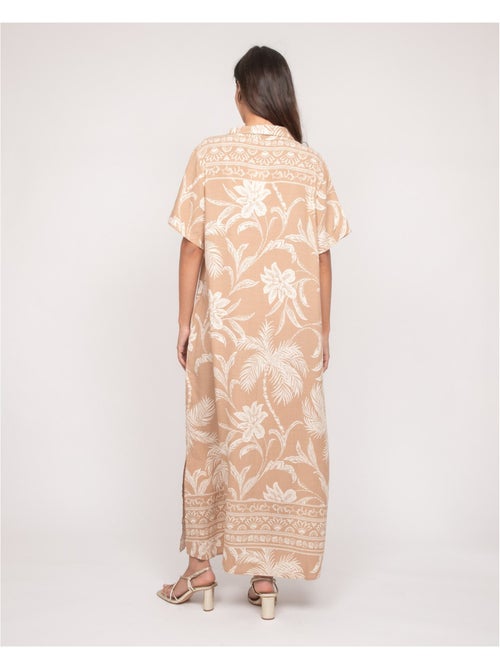 Robe chemise longue motifs iliago - Kiabi Robe chemise longue motifs iliago - Kiabi