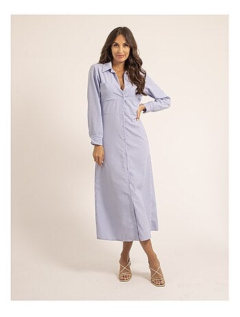 Robe chemise longue rayée IRNA