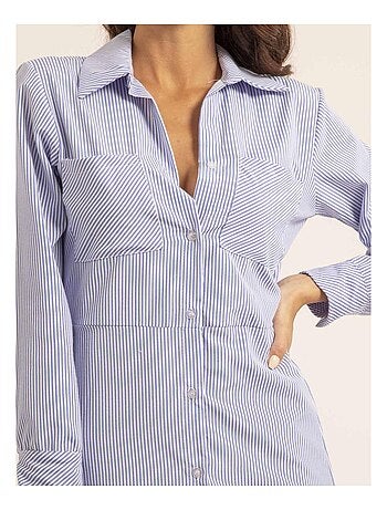 Robe chemise longue rayée IRNA