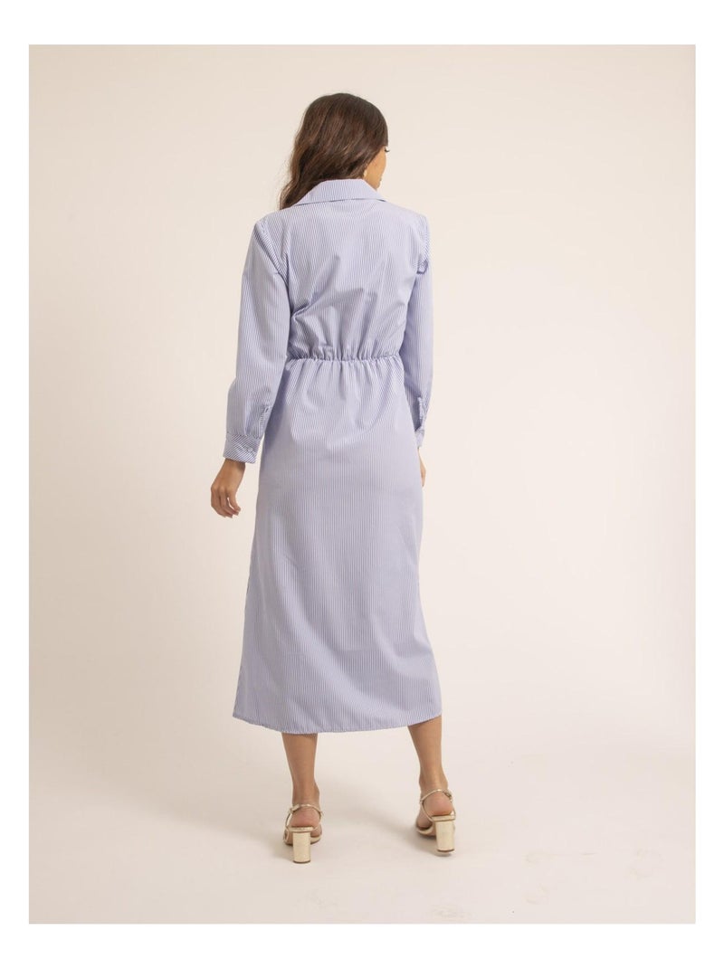 Robe chemise longue rayée IRNA Bleu - Kiabi
