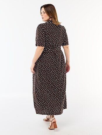 Robe chemise manches courtes à motif