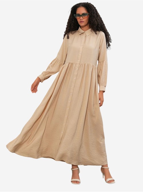 Robe chemise maxi ample bdart - Kiabi Robe chemise maxi ample bdart - Kiabi