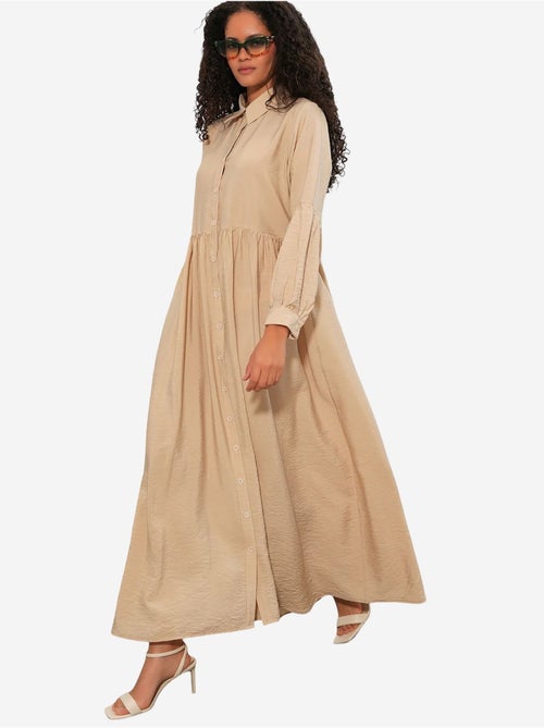 Robe chemise maxi ample bdart - Kiabi Robe chemise maxi ample bdart - Kiabi