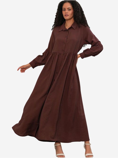 Robe chemise maxi ample bdart - Kiabi Robe chemise maxi ample bdart - Kiabi