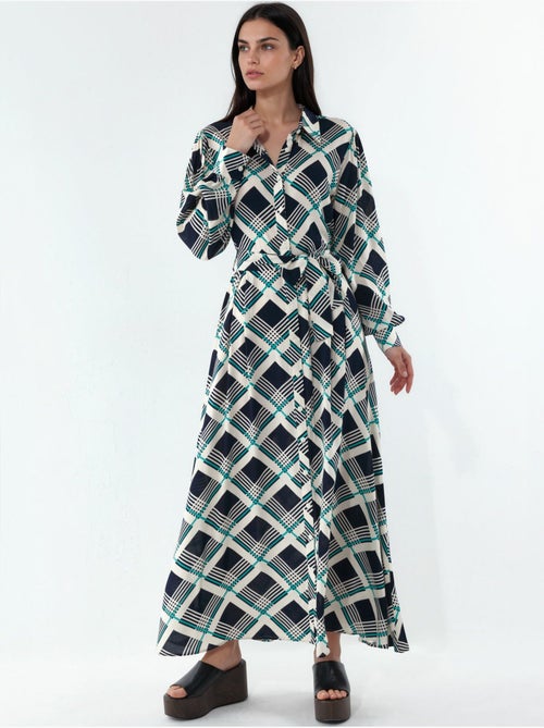 Robe chemise midi à carreaux avec fermeture boutonnée bdart - Kiabi Robe chemise midi à carreaux avec fermeture boutonnée bdart - Kiabi